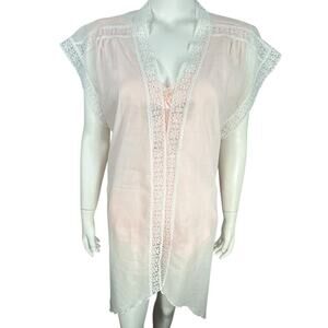 Vintage Wearabouts Sirena Swim Cover Womens Medium Boho Gauze Cottage Topper